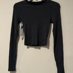 NWT TNA Ribbed Cropped Long Sleeve | Size: Small Black Photo 0