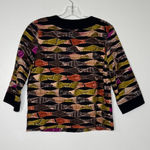 Vintage Keren Hart Patchwork Pink Orange Fall Autumn Jacket Size S Black Photo 4