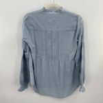 Sundance  Button Front‎ Shirt Womens XS Blue Cotton Lace Detail NWOT Photo 5