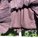 Victor Costa Chocolate Brown Crinkle Texture Wrap Top Evening Jacket w/skirt Photo 3