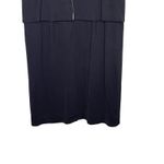 Muse Women's Dress‎ Cocktail Peplum Leather Lace W/ Detachable Skirt Black Sz. 6 Photo 7