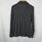 Soma  Long-Sleeve Notch Collar Pajama Top Charcoal Gray Size M Photo 3