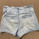 American Eagle  Mom shorts- Denim Blue High-Waisted Shorts Photo 2