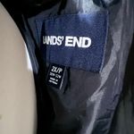 Lands' End  Max 600 Down Puffer Jacket in black removable faux-fur hood 2X PLUS Photo 6