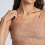 Everlane NEW Camel Knit The Cozy Wool Blend Stretch Crop Top Yak Hair Women M Photo 5
