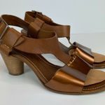 AGL Attilio Giusti Leombruni Heels Sandals 5.5 Brown Copper Patent Leather 35.5 Photo 0