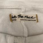 We The Free (Free People) long sleeve sweater sweatshirt white gold-brown long sleeve tunic top shirt blouse button front Size L-measurements in pics Photo 3