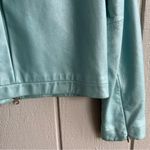 Saks 5/48 Leather Zip Blazer Jacket in Metallic Blue Size 2 Photo 8