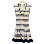 Alice McCALL Frenchie Striped Mini Dress Nude Ink Blue Gold Women’s Size 4 | XS Photo 3