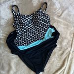 Jag SWIMSUIT Geometric Patterned Tank Dress with Blue Accent Size‎ 14 Black Photo 5