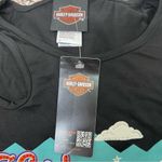 Harley Davidson Motorcycle Rhinestones T Shirt Black Women Tank Top Sz XL Photo 5