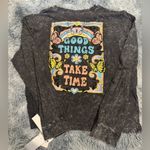 Rebellious One  Dark Gray Long Sleeve Top Photo 3