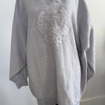 Vintage Limited Sport USA Embroidered Crown Fleece Sweatshirt Oversized Medium Gray Photo 0