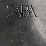 ZARA  Black Embellished Rhinestone Pointed Slingback Pumps Kitten Heels Size 9 Photo 5