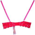 Savage X Fenty Pink Red Lace Logo Push Up Bra Red Hot Size 32D Photo 1