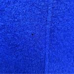 Vintage Lisa International Royal Blue xl vest 100% boiled wool full zip up FLAWS Photo 13