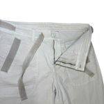 American Eagle Womens Baggy Flare Pants Low Rise Cream Stretch Belted Utility 10 Tan Photo 4