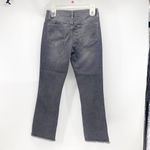 Free People grey high waisted raw hem cropped jeans festival casual stretchy Photo 6