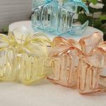 3 Hibiscus Plumeria Double Flower Hair Claw Clips New Pink Photo 2