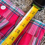 Vintage Red Green Plaid A Line Midi Skirt Womens 6 Button Down Christmas Holiday Photo 1