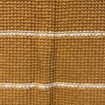 Madewell  Mustard striped Boatneck Button Back 100% cotton sweater size small Photo 5