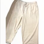 Croft & Barrow cream colored linen type pants Photo 9