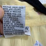 Fashion Bug Vintage 2X Yellow Floral Tie Front Crop Top Cottagecore Boho Retro Photo 5