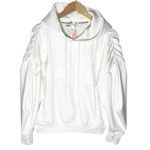 Free People NWT Women’s Pick It Up White Pleated Pullover Hoodie Photo 2
