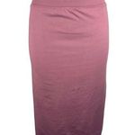 Kikiriki Pink Pull On Elastic Waist Stretch High Waist Straight Midi Skirt Sz S Photo 0