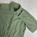 Woolrich Women's VTG  Medium Willow Heather Green Button Flannel Long Sleeve Photo 1