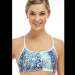 Fabletics Ayni Sports Bra in Animal Impressions Print Multi/Cucumber Size Medium Photo 0