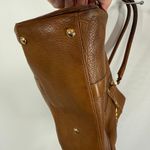 Jennifer Alfano Women’s brown leather shoulder purse 10x14x3.5" 8" handle Photo 5