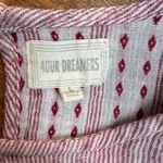 4 Our Dreamers Dress Womens L Red Stripe Linen Cotton A Photo 11