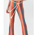 Urban Outfitters UO Womens Retro Y2K Bali Striped Pull On Flare Leg Pants Size S Photo 0