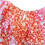 Oliphant Crew Neck Short Puff Sleeve Mini Dress Size Small 0559H Orange Photo 11