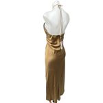 Reformation NEW Valora Gold Silk Satin Halter Tie Midi Maxi Cami Slip Dress 10 Photo 3