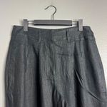 DKNY  Linen‎ Blend Pleated Ankle Pant Womens 6 Black Lightweight Breathable NEW Photo 3