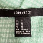 Forever 21 Seafoam Green Gingham High Low Casual Dress Size Medium Sleeveless Front Tie Photo 10