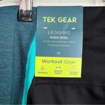 Tek Gear NWT High Rise Leggings Size Medium Black & Green Active Workout Photo 3