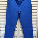 Alfani ‎ Blue Skinny Pants Size 8 Mid Rise Zip/Hook Crop Straight Leg Photo 0