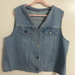 SHEIN Blue Denim Vest Size 2XL Photo 0