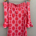 Cabana‎ Life Spring Regatta Coverluxe Size XL EUC Smocked Off The Shoulder Pink Photo 3