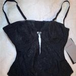 Elle Reve Passion Bodysuit Black NWT Size Large Photo 1