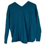 Soft Surroundings  100% Cashmere Sweater Womens SP Teal Blue Cozy Quiet Luxury Photo 3