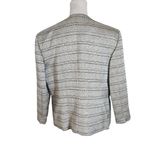  Silver and Black Blazer Size 12 Petite Kasper Dressy Collarless Blazer Photo 1