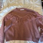 Mustard Seed Fringe Knit Sweater Photo 0
