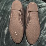 Coach  Black Leather Flats with Gold Emblem Photo 3