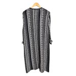 St. John ombre vertical stripe tweed Knit Long Cardigan Jacket Women's 10 Fringe Photo 7