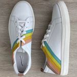 Seychelles Rainbow Stripe Stand Out White Tennis Leather Sneakers Photo 0