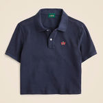 J.Crew Limited-edition USA Swimming® X  cropped piqué polo shirt Photo 0